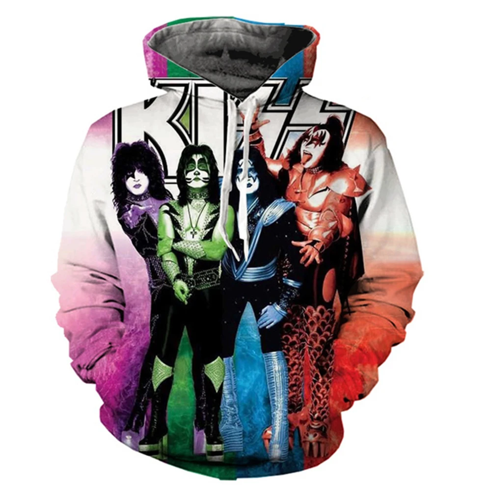 Hoodies Rock Singer Kiss Band 3d Print Sweatshirts Men Women Hooded Oversized Hoodie Fashion Kids Pullover Sweatshirts Clothing