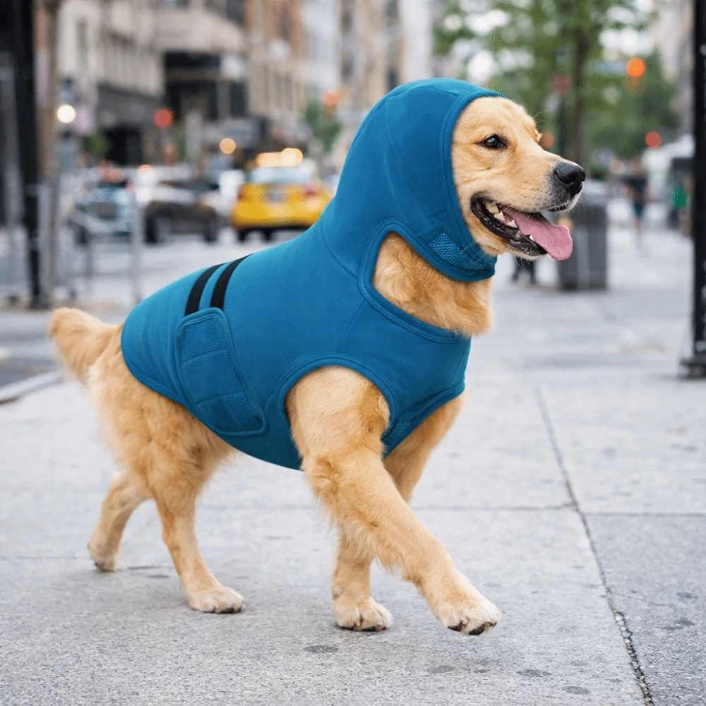 

Elastic Dog Anti-Anxiety Vest Adjustable Windproof Dog Soothing Clothing Reflective Strips Dog Calming Wrap Medium Large Dog