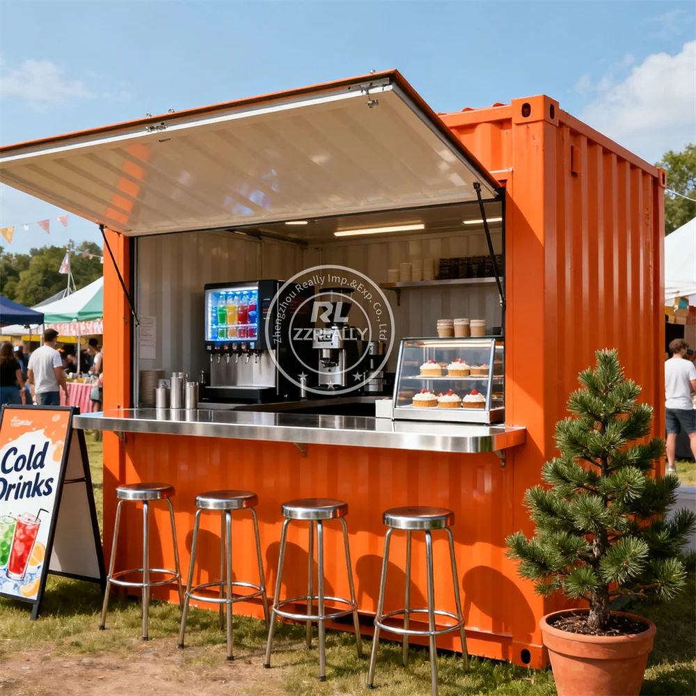 Hot Selling Shipping Containers Restaurant Kitchen Container Pub Bar Kiosk Container Restaurant with Fully Equipped Kitchen