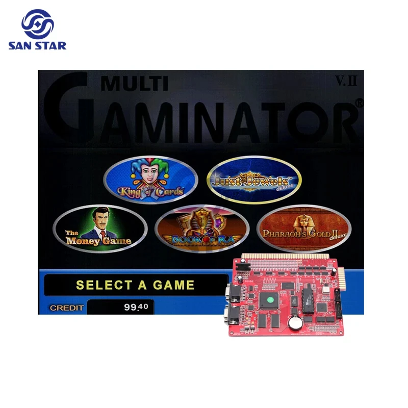 Multi Game H5 in 1 Horizontal Slot Coin Operated Mainboard Dual Screen With Jackpot Support Touch Screen SKILL Arcade Game PCB