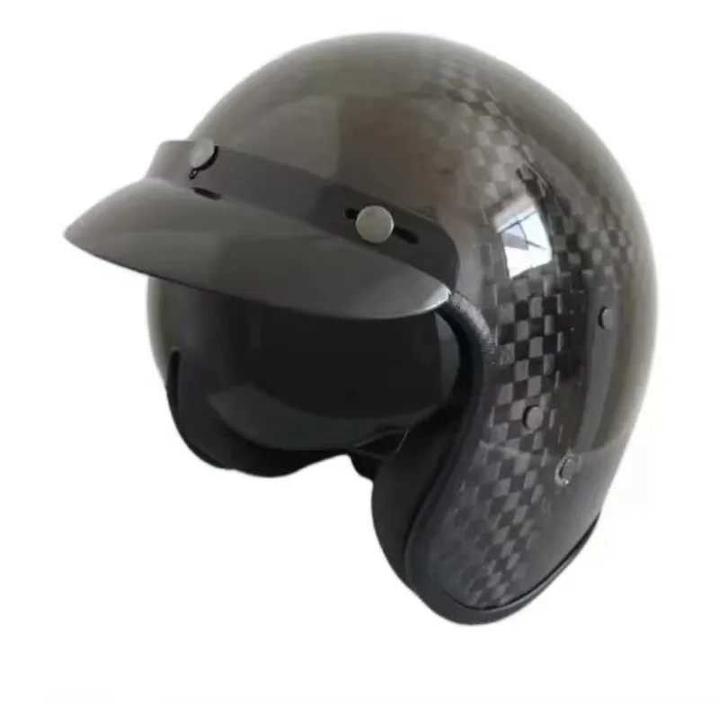 

Carbon Fiber Retro Motorcycle Helmet Moto Helmet Open Face Motorbike Riding Helmet