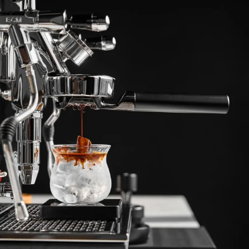 IKAPE Espresso Bottomless Portafilter, mit Präzisionsfilterkörben, Edelstahl Tiefschwarz, für 58mm E61/Lamarzocco Maschinen – Detail 5