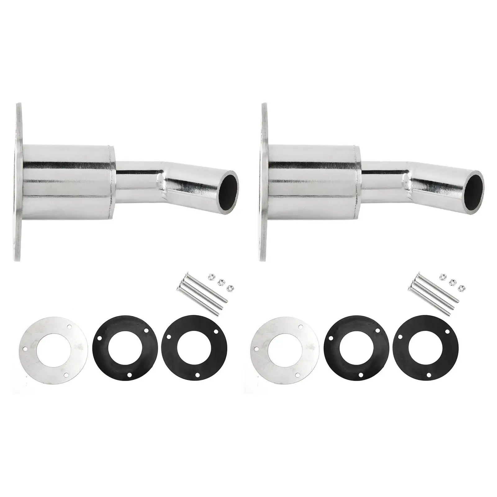 

Thru Hull Exhaust Skin Easy Installation Thru Hull Exhaust Pipe Socket 22mm 316 Stainless Steel Mirror Polished for diesel