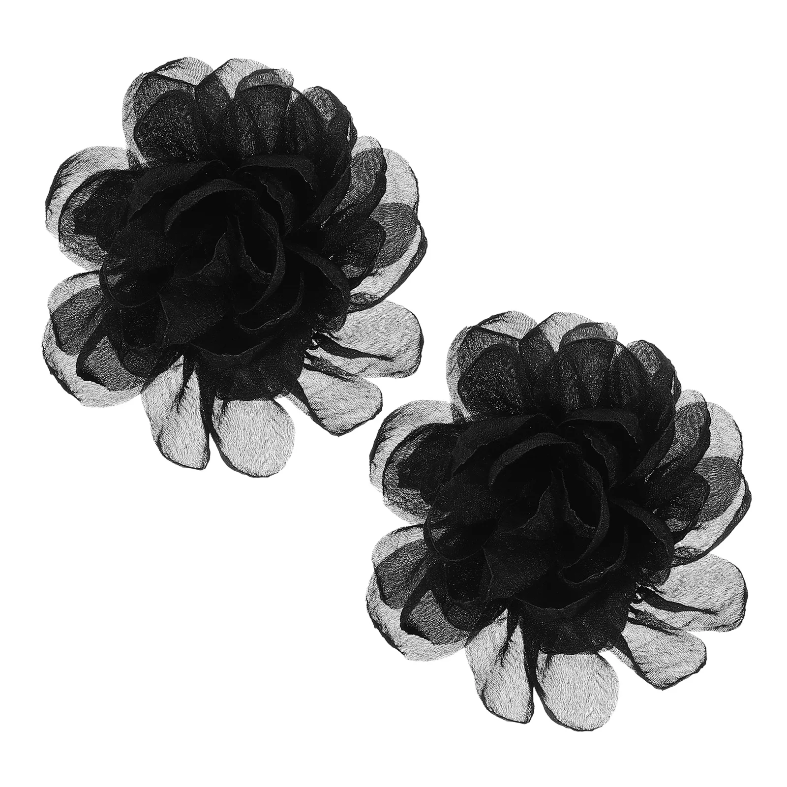 

2Pcs Detachable Flower Shoe Clips Solid Color Buckles Elegant High Heel Shoe Decorations for Wedding Party Dress