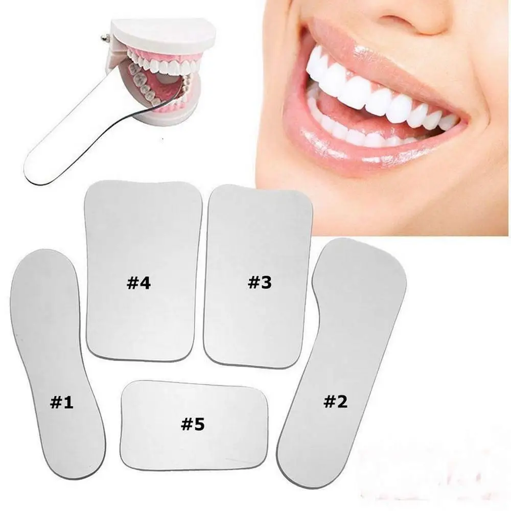 1Pc Dental Rhodium Occlusal 2-Side Reflector Intraoral Photographic Glass Mirror