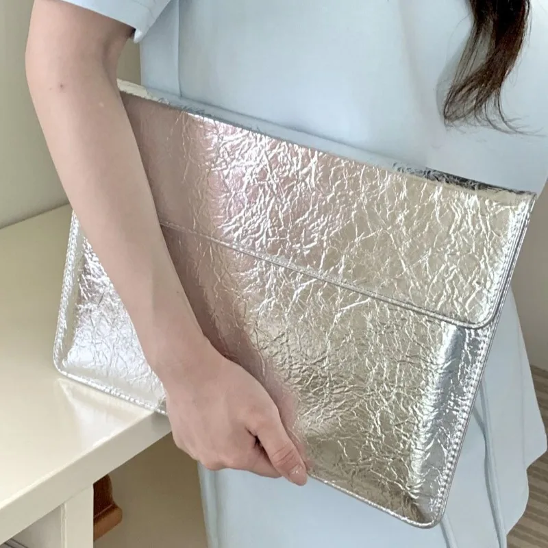 

Laptop Liner Bag Burst Silver Fashion INS Suitable for Macbook Laptop Bag Macbook Air 13 Bag