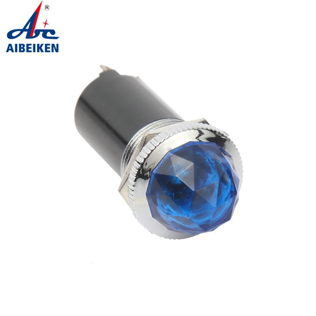 ABILKEEN 16mm Diamond Type Head Indicator Light Industrial Pilot Lamp 12V/220V Industrial Signal Lamp for Mechanical Equipment