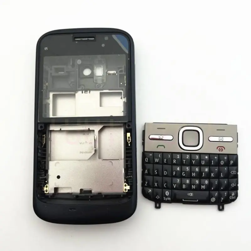 New For Nokia E5 E5-00 Full Complete Mobile Phone Housing Cover Case Replacement Parts  + English Keypad