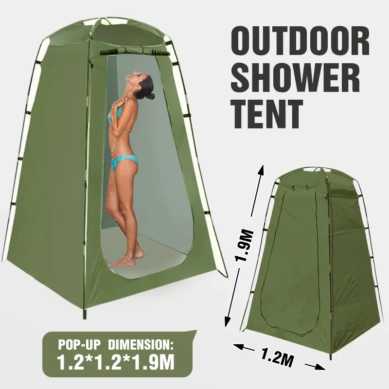 TechHPPortable Privacy Shower Tent Outdoor Waterproof Changing Room Shelter For Camping Hiking Beach Toilet Shower Bathroom