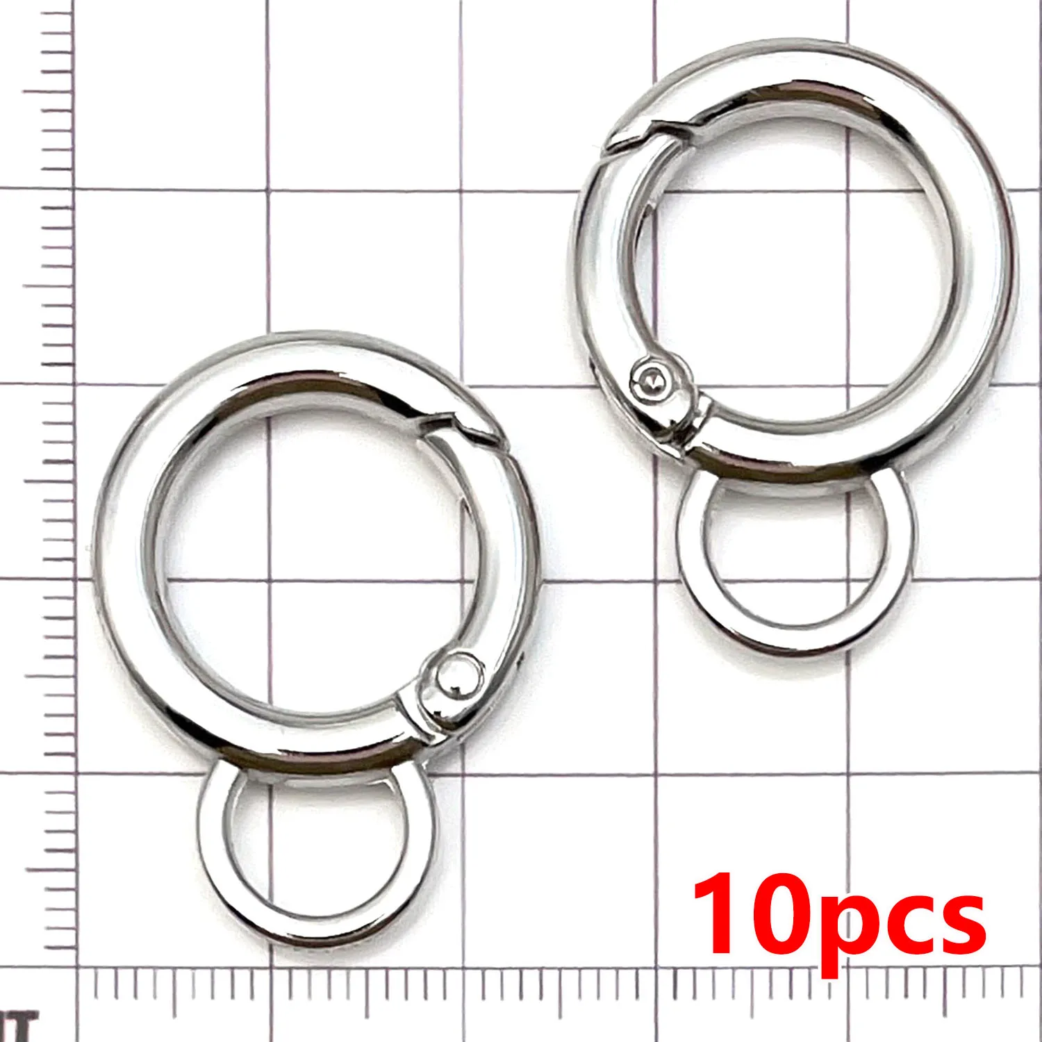 10pcs Mixed Shape Keychain Hardware Alloy