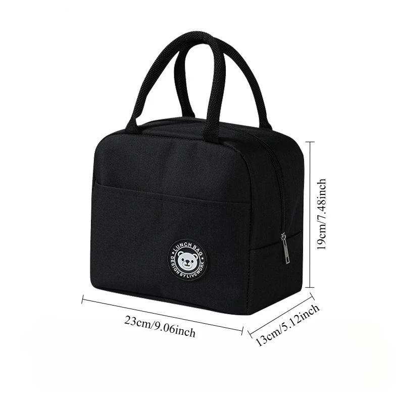 Neue Tragetasche, Kühler, Lunchtaschen, tragbar, für Picknick, Büro, Schule, Isoliertasche mit Schultergurt – Detail 6