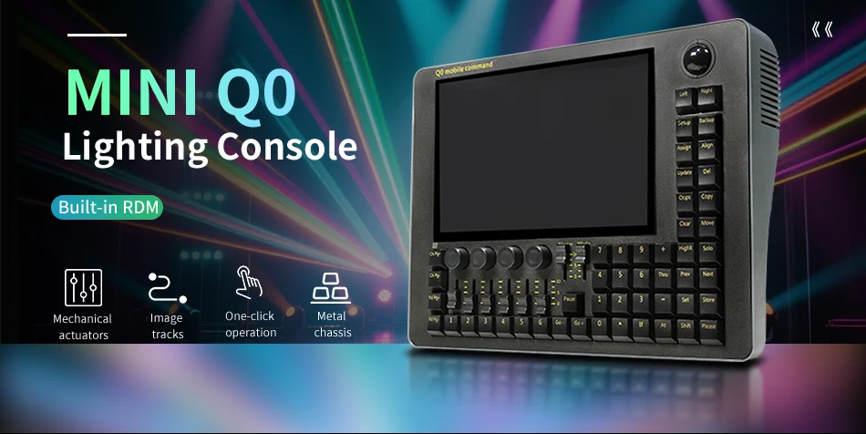 aicpose Q0 Mobile Wing Controller für Bühnenbeleuchtung DMX-Konsole A2 Version mit Akku-Tragetasche DJ Disco Lichtsteuergerät – Detail 1