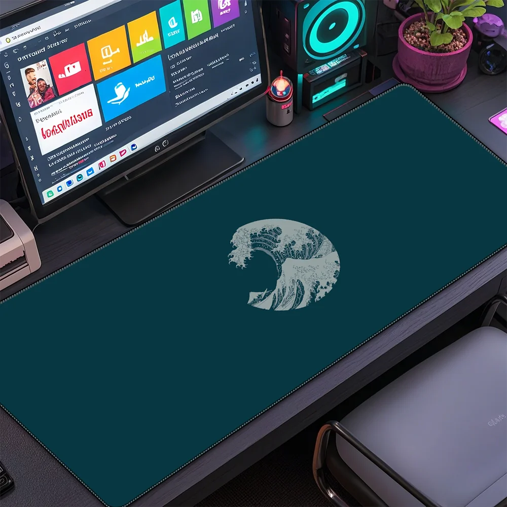 

Japanese Wave Anime Classic Japanese Style Mouse Pad Keyboard Pad Desktop Pad