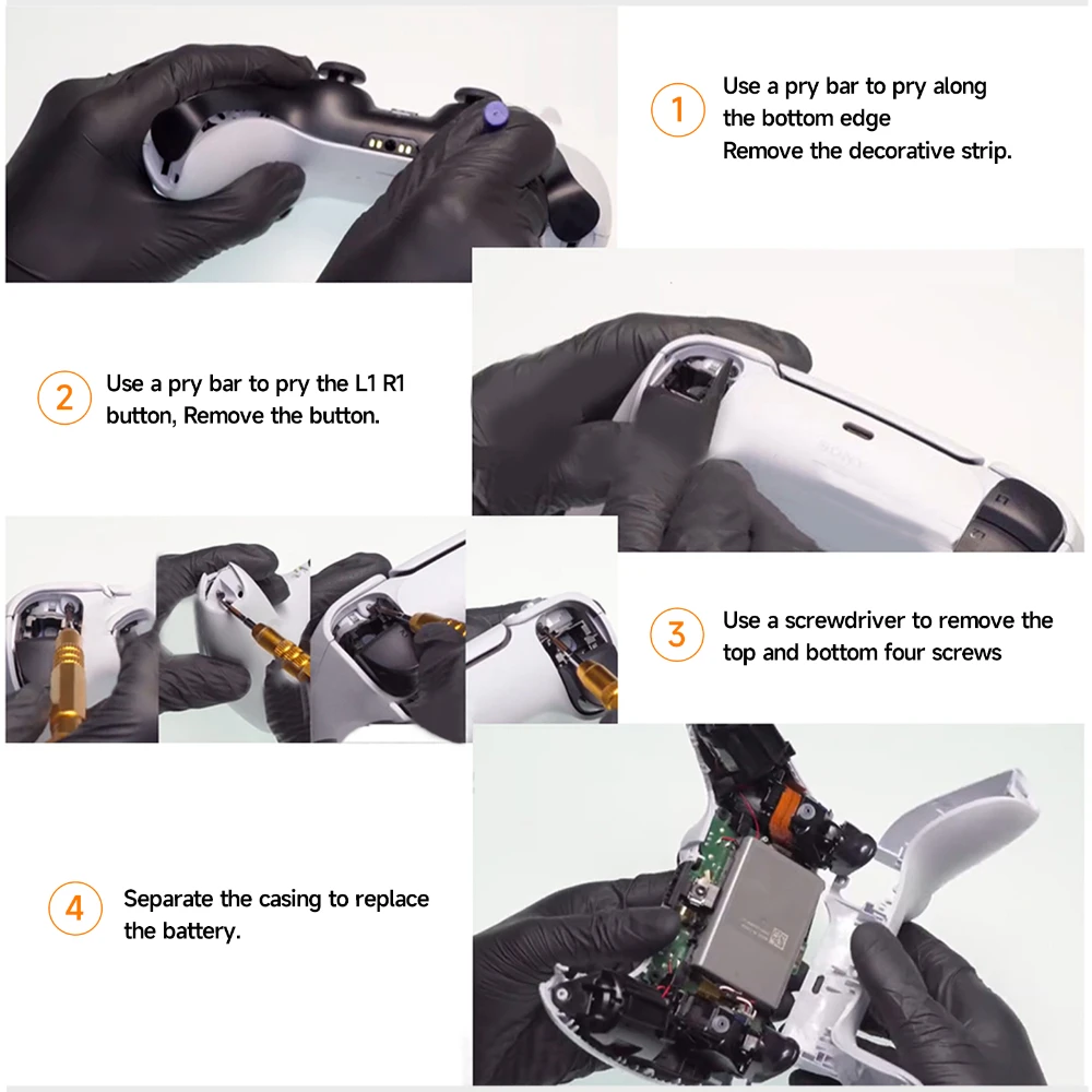 4000mAh PS5 تحكم استبدال البطارية لسوني LIP1708 بلاي ستيشن 5 DualSense لعبة وحدة تحكم لاسلكية CFI-ZCT1J CFI-ZCT1W