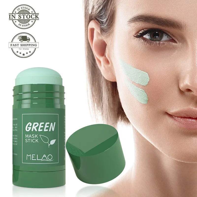 

Green Tea Mud Mask Stick Gentle Hydrating Deep Cleansing Apply-On Solid Facial Mask