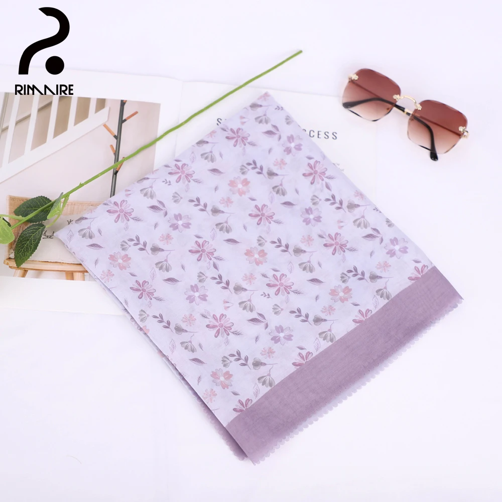 

Muslim Floral Hijab for Women Fashion Chiffon Headscarves Classic Islamic Turban Ladies Headscarf Shawl Wraps Wholesale RIMAIRE