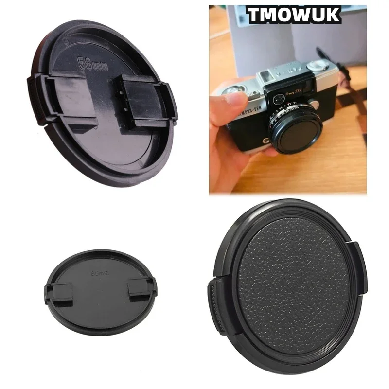 For FUJIFILM X-S10 X-T60 X-Pro3 X-A10 X-H2S X-M1 X-E4 X-T5 X-T200 X-T10 Camera Lens Cap Protective Cover Center Pinch Snap-on 49
