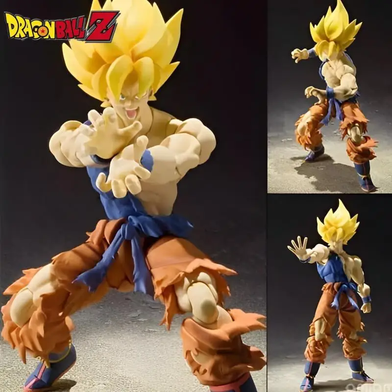 16cm Dragon Ball Super Awakening Son Goku Movable Action Figure Shf Anime Super Saiyan Kakarotto Toys Model  Xmas Gifts