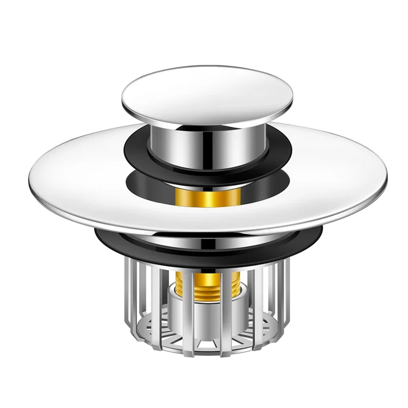 

Медная пробка для ванны A89X, конструкция Catcher 2-в-1, улавливающая волосы сливная пробка с корзиной фильтра против засорения для ванны Si