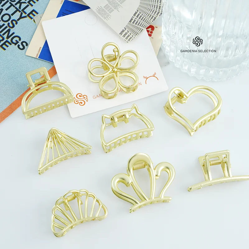 5CM European and American gold grab clips, fashionable women's popular grab clips, popular hair accessories