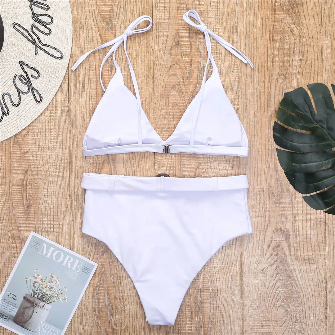 4 Farben Damen-Badeanzug High-Waist-Bikini 2026 Damen-Bademode Zweiteiliges Bikini-Set mit Gürtel Badeanzug Schwimmanzug V2359 – Detail 16