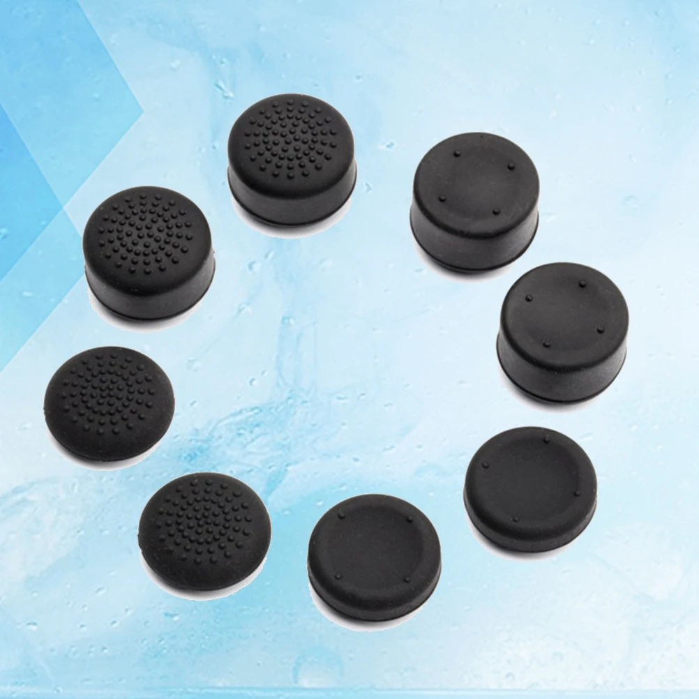 

8Pcs Enhanced Height Silicone Thumbstick Covers Anti Slip Gamepad Joystick Grips Comfortable Durable Gaming Accessory Black