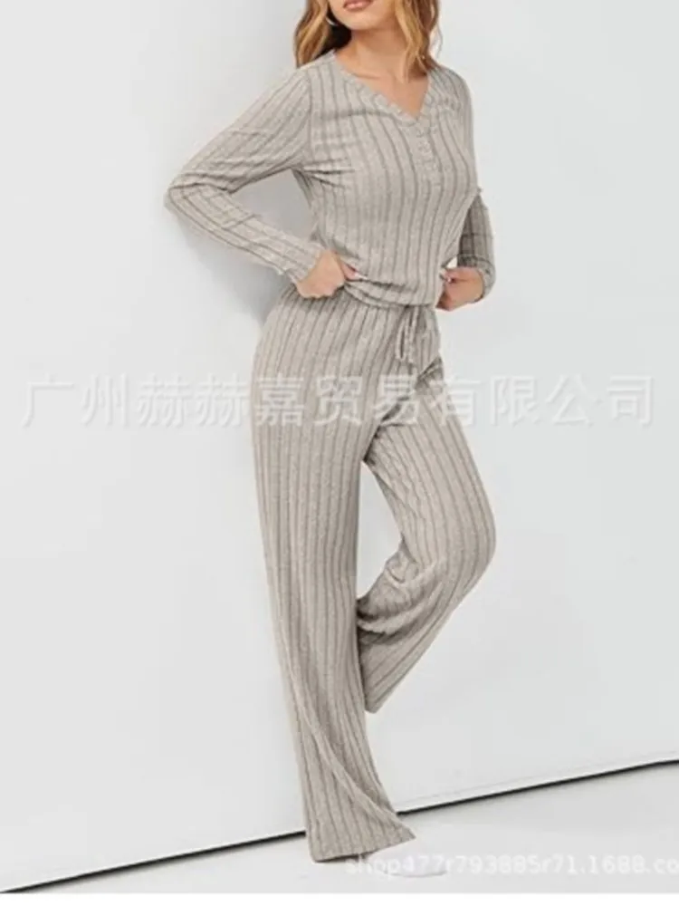 Otoño e Invierno 2025, traje informal de manga larga, sudadera para mujer, pantalones sueltos, conjunto de dos piezas, conjuntos casuales elegantes de moda