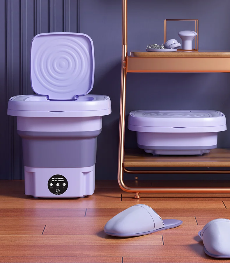 2024 Underwear Socks Fully-automatic Electric Foldable Tub Laundry Washer Portable Mini Folding Washing Machine With Spin Dry