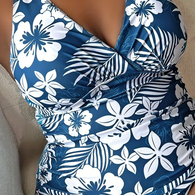 Bikini de una pieza talla grande para mujer de nuevo estilo con estampado digital