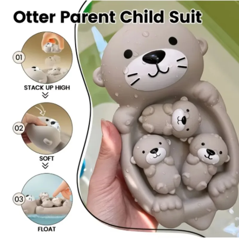 Bathroom Floating Animal Seal Hippo Otter Sealed Floating Water Toy Bath Toys Swimming Pool Toy Comfort Toy Bath Duck