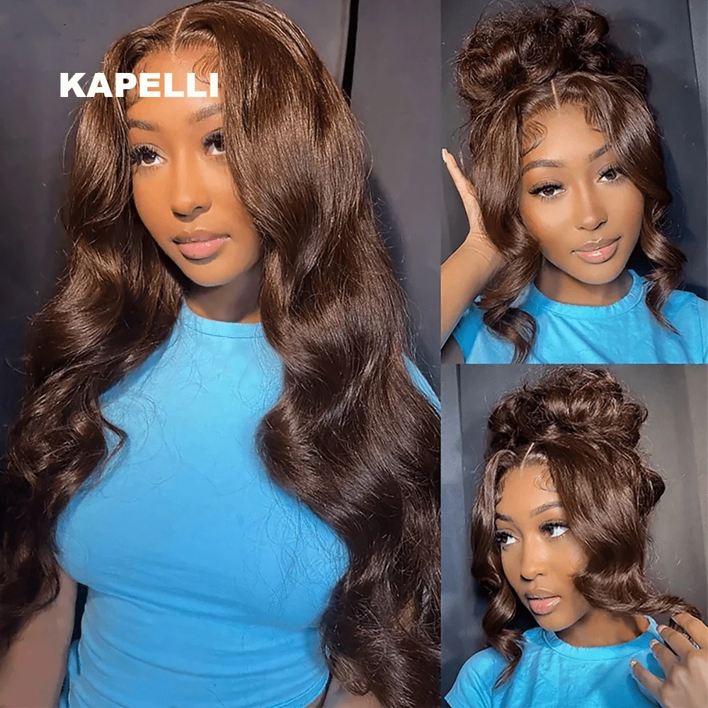 Body Wave Echthaar-Bündel mit 4x4 13x4 Frontal Deep Middle Part HD Lace Closure 12A Brasilianisches Rohhaar-Bündel mit Verschlüssen – Detail 2