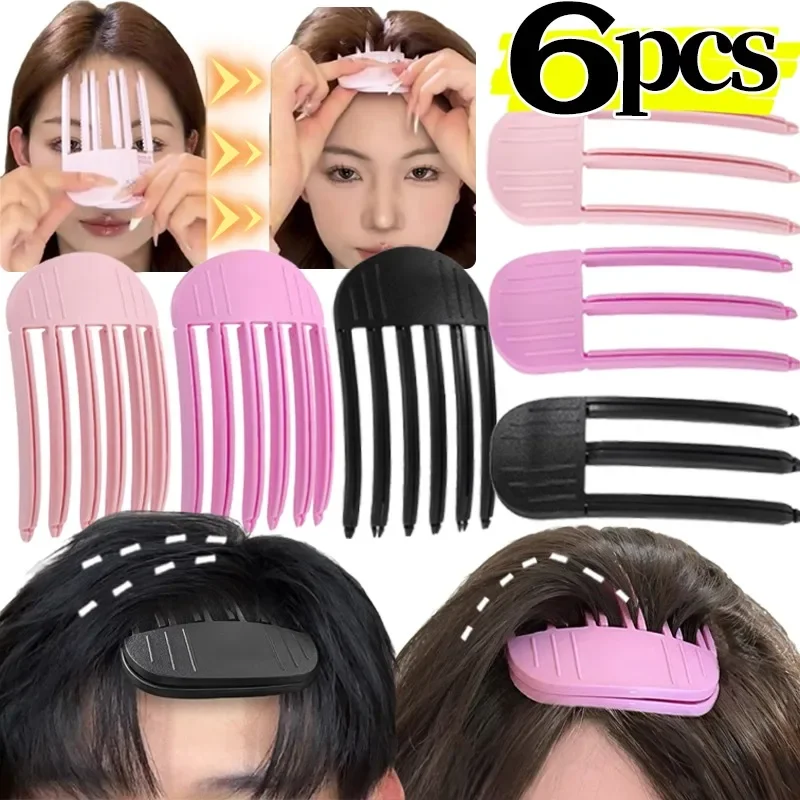 1/6Pcs Black Fluffy Hair Roots Clips Men Women No Heat High Vertex Hair Curler Styling Fluffiness Volume Wind Sculpting Comb