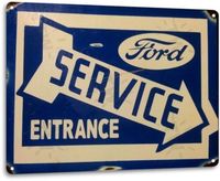 q1,Ford Service Retro Dealer Logo Garage Shop Wall Decor Large Metal Tin Sign New-Aluminum