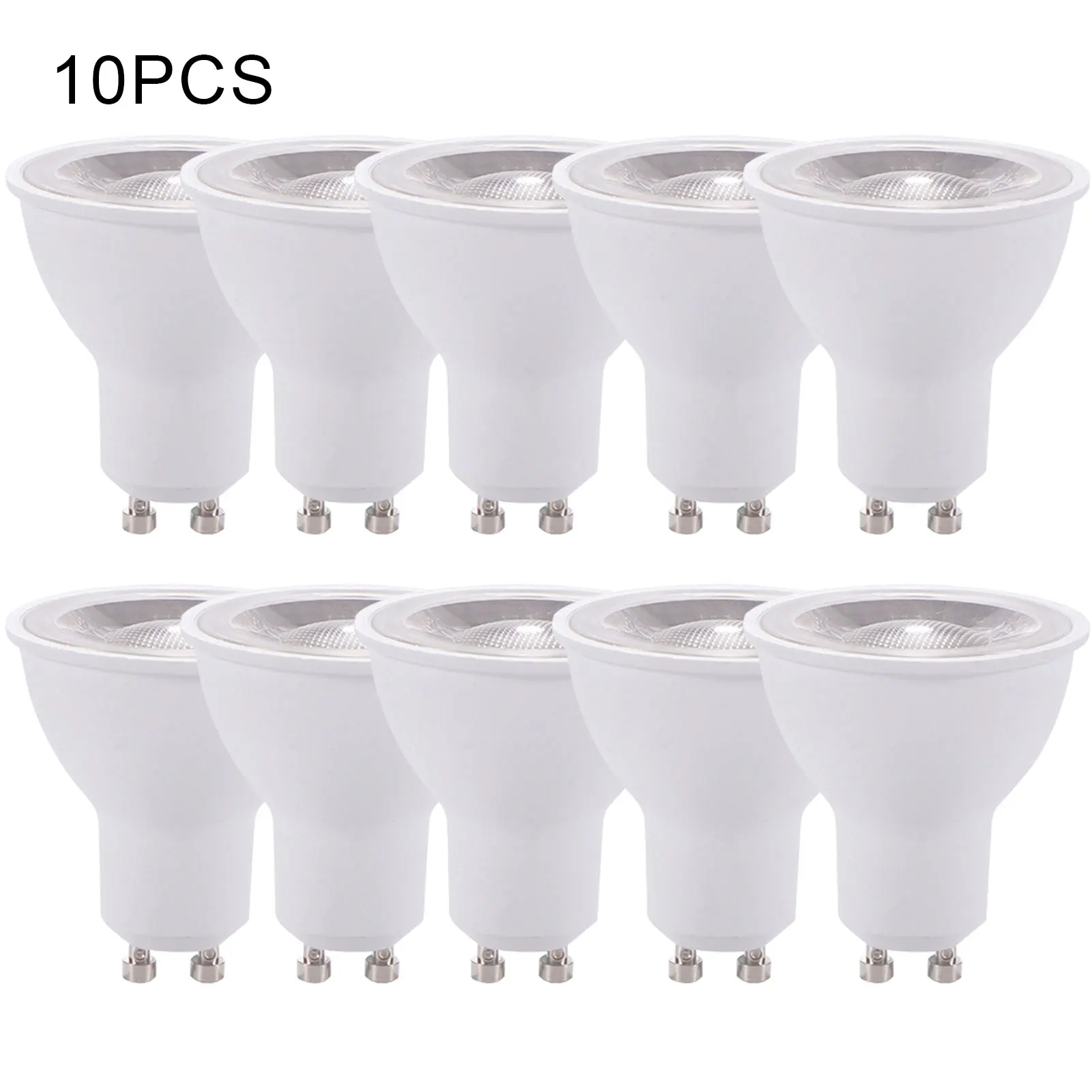 10pcs GU10 Home Replacement Parts Lamp Indoor Spot Light 220-240V Energy Saving Warm White 3000K Eye Caring 6W 350LM LED Bulb