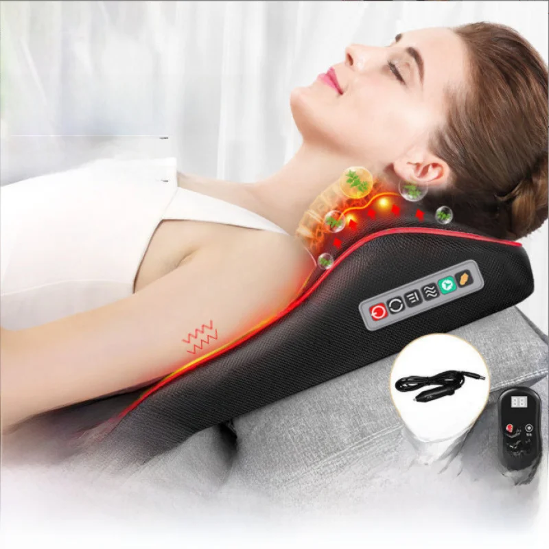 

Waist Massager Cervical Spine Back Leg Kneading Massage Pillow Whole Body Massage Cushion-Border