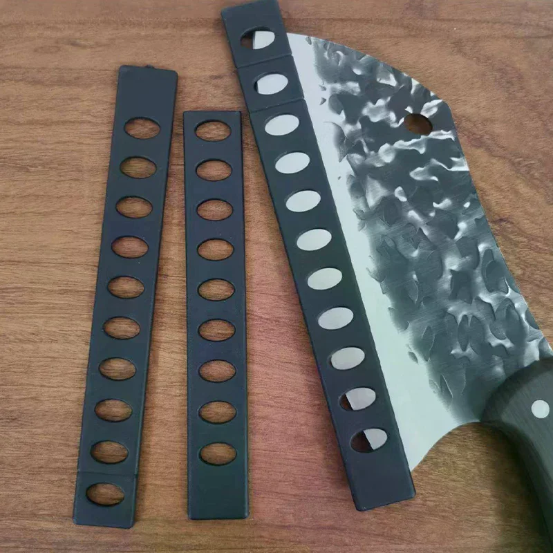 5PCS Chef Knife Edge Guards Plastic Black Knife Blade Protector Cover Kitchen Tools Scabbard Kitchen Accessories