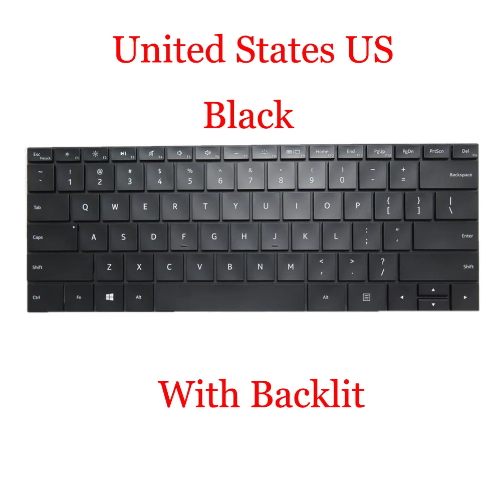 US Laptop Backlit Keyboard For 한성컴퓨터 For Hansung TFX242 TFX242XA TFX245 TFX245S TFX4450H TFX4470H Black