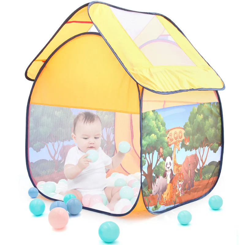 Tente de jouet pliable pour enfants, animaux de dessin animé, maison d'intérieur et d'extérieur, maison de jeu de simulation portable, cadeaux d'anniversaire pour tout-petits