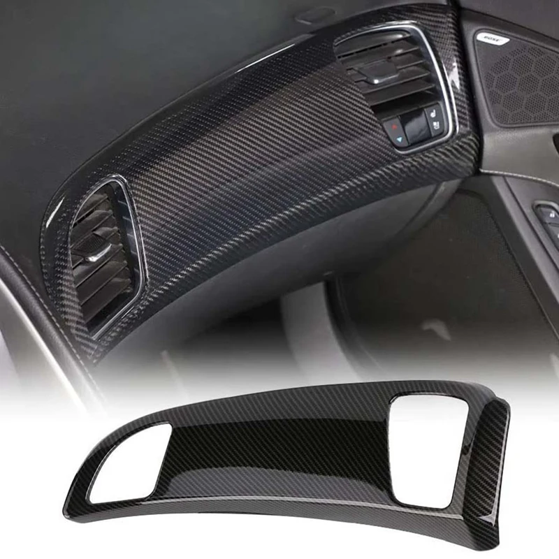 Dry Carbon Fiber Dashboard Panel Cover Trim Decor For Chevrolet Corvette C7 2014-2019 Accessories