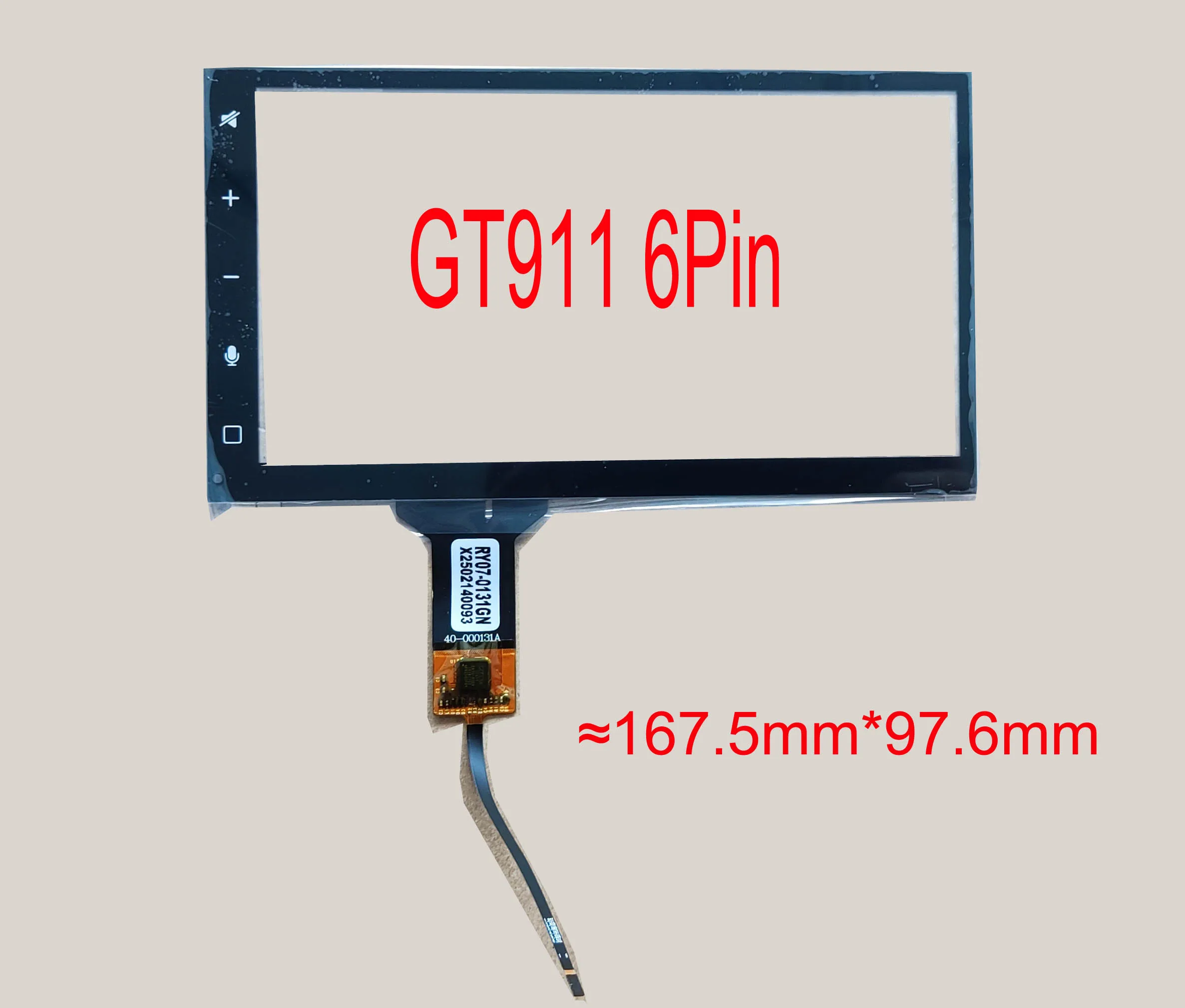 

6,75-дюймовый сенсорный экран DIgitizer Sensor для Andorid Radio RY07-0131GN GT911 6pin