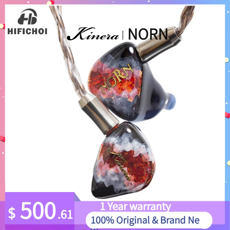 

KINERA NORN in Ear Monitoring Earphones 4BA+1DD Hybrid Driver HIFI Music DJ Earphones with 2-pin 0.78mm Detachable Cable