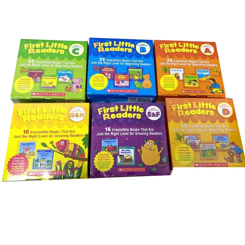 3 Box/set  A-C/D-H First Little Readers Learn To Read For Parents Educational Toy Classroom English Stoybook Children Gifts