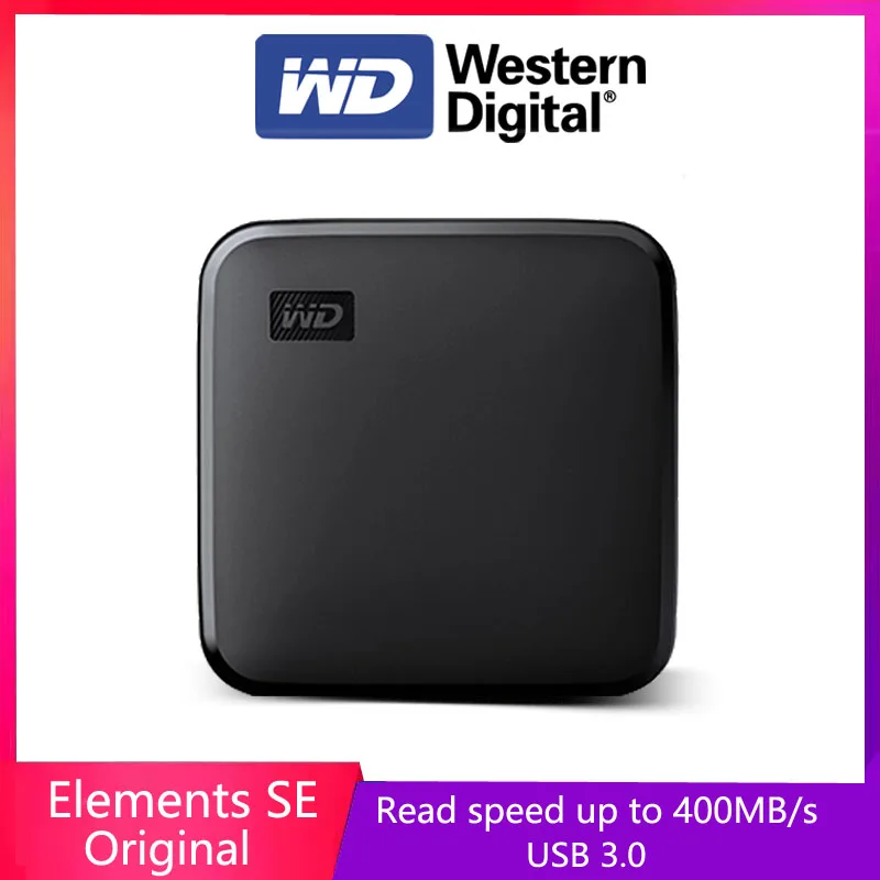 WD Elements SE unidad de estado sólido SSD portátil 1TB 2TB USB 3,0 disco duro SSD externo Original USB 3,0 para ordenador portátil de escritorio ﻿