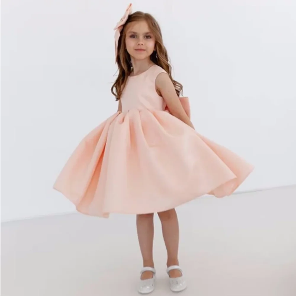 Flower Girl Dresses For Wedding High Waisted Pricness Girl Dresses First Communion Kids Gown Vestidos