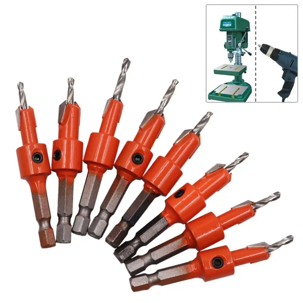 Multifunctional Countersink Drill Bit Woodworking Hex Shank Hole Opener Drilling Tools Wood Metal Hole Cutter Countersink Drill