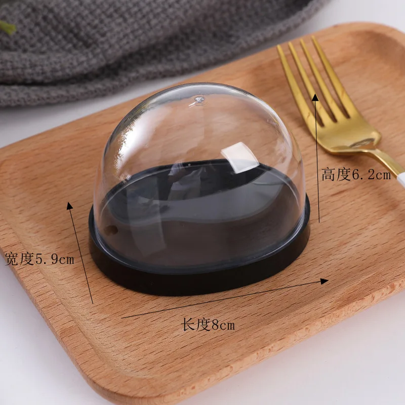 Poppenhuis Mini Halve Koepel Glazen Deksel Taart Bloem Display Cloche Bell Jar Fles Onsterfelijke Plantenhouder Doos 2st/lot