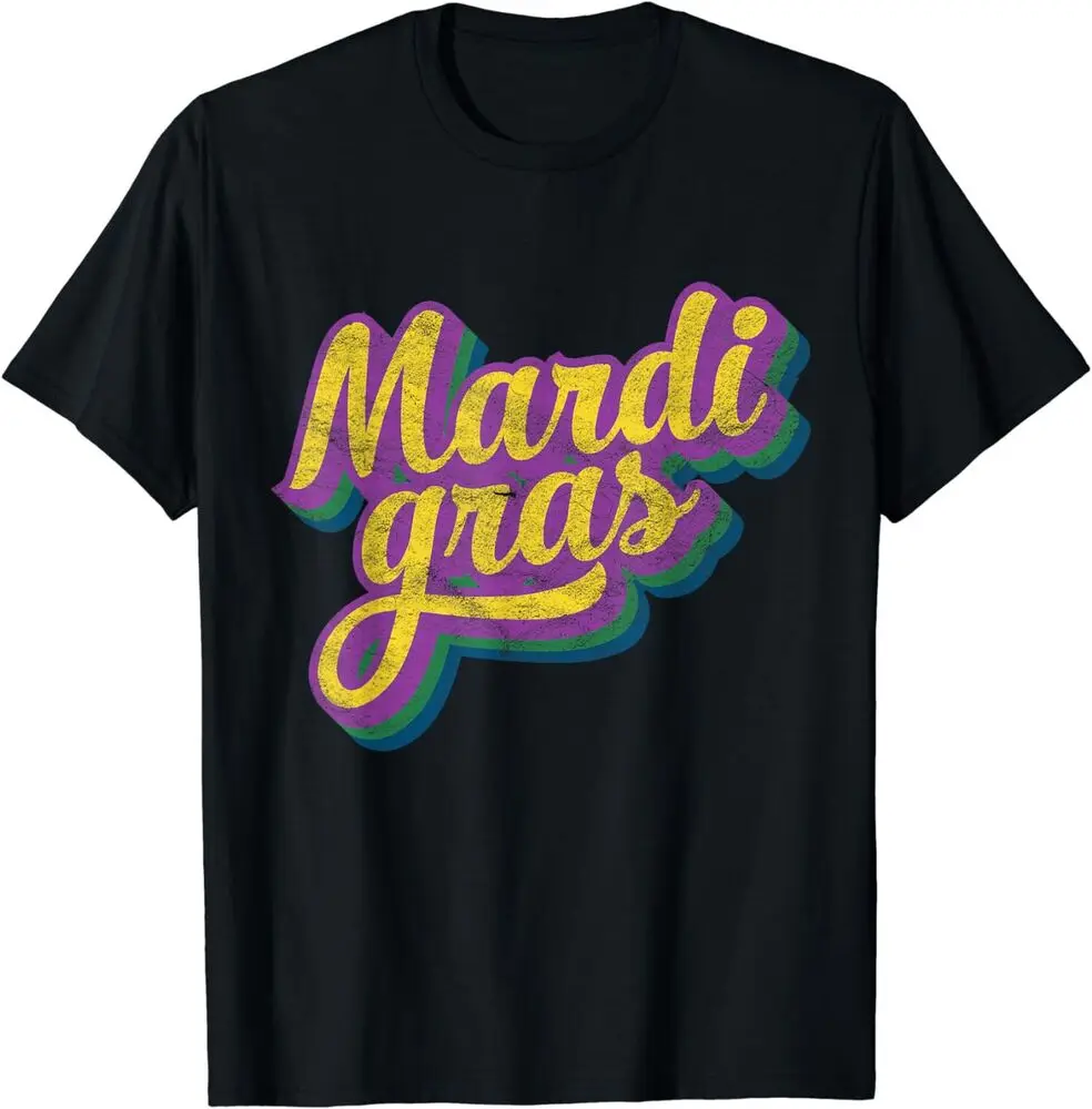 Vintage Mardi Gras Gift Retro Masquerade Costume Bead Parade T-Shirt Unisex T-shirts For Man Woman Short Summer Tees