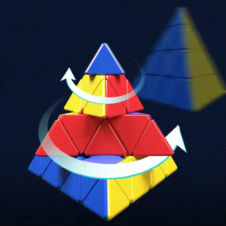 Shengshou 4x4/S2 3x3 Pyramid Speed Cube Professional 4x4x4 Stickerless Cube Triangle Puzzle Cubo Magico Birthday Christmas Gifts