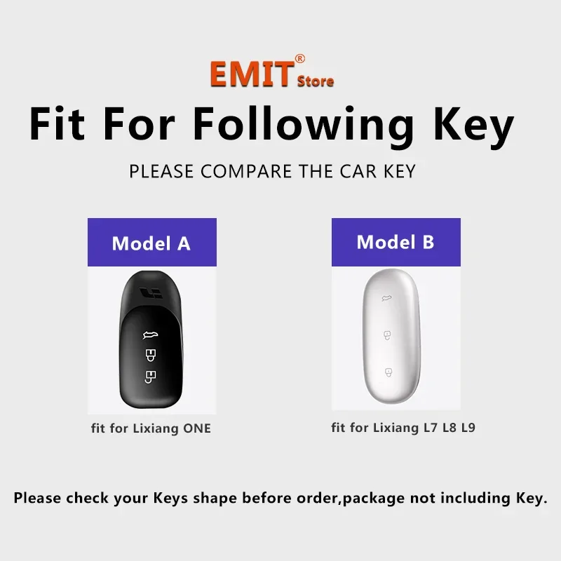 Key Fob Case for Leading Ideal One Li Auto Lixiang L7 L8 L9 MAX 2023 2024 Car Smart Remote Protection Cover Keychain Accessories