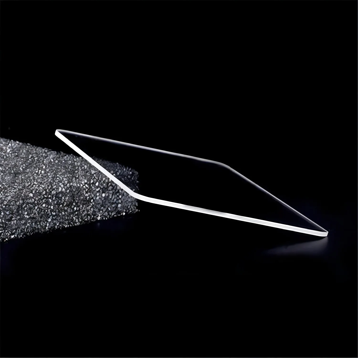 Ultra‑thin Square Quartz Glass Sheet 0.1/1/2mm, UV‑Transparent High Temp Resistant Optical Plate Customizable 5‑100mm Laboratory